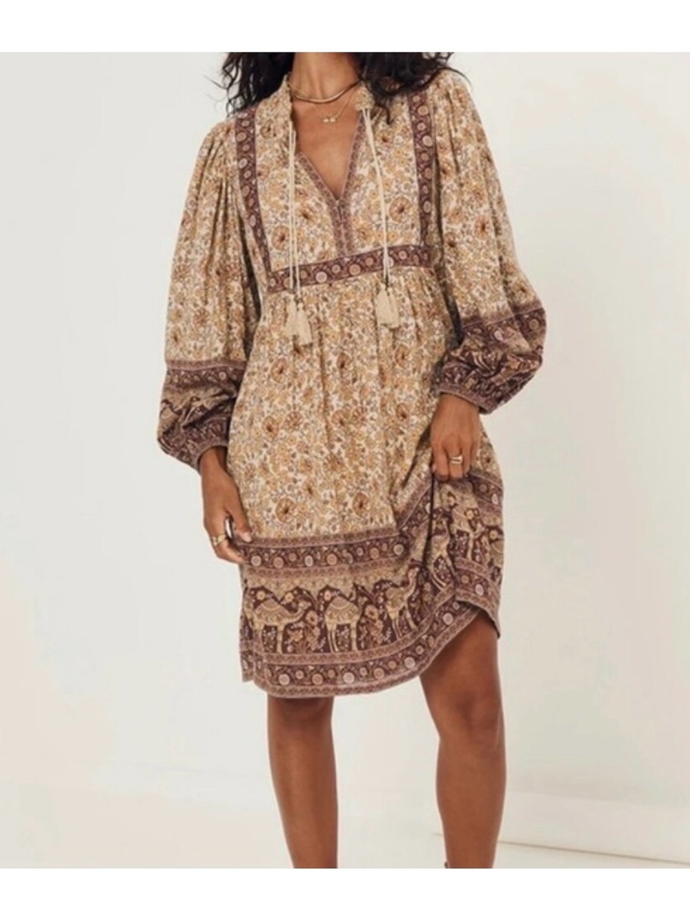 Spell & The Gypsy Boho Mini Dress in Spice